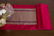 Maheshwari Chevron Runner (Fuchsia/Purple) | Two-Toned Weave